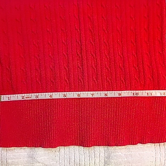 Long sleeves, V-Neck, 100% cotton, fusia pink, cablenit. - Picture 6 of 7